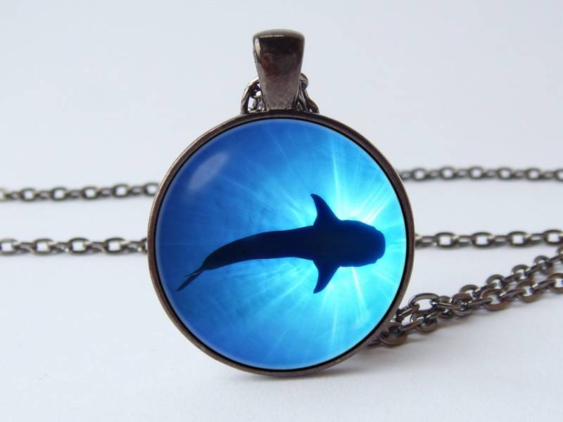Haifisch Schmuck Haifischkette Ozean-Anhänger Ozeangeschenk Meer-Anhänger Haifisch-Anhänger Ozean-Halskette Haifisch-Schmuck Ozean-Schmuck Blaues von WorldOfDream