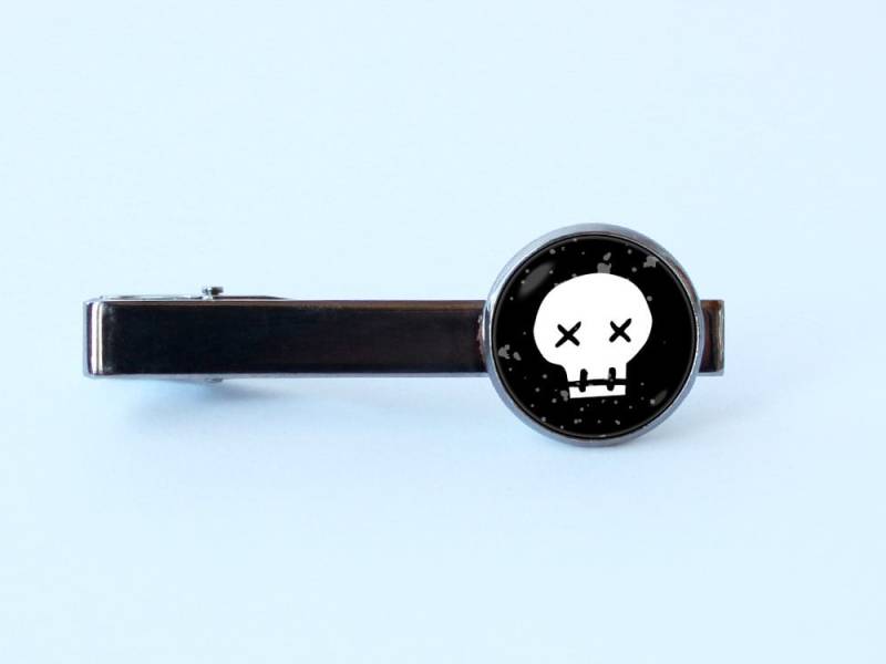 Halloween Krawatte Clip Schmuck Alptraum Zubehör Schädel Gruseligschmuck Bar Vater Geschenk von WorldOfDream