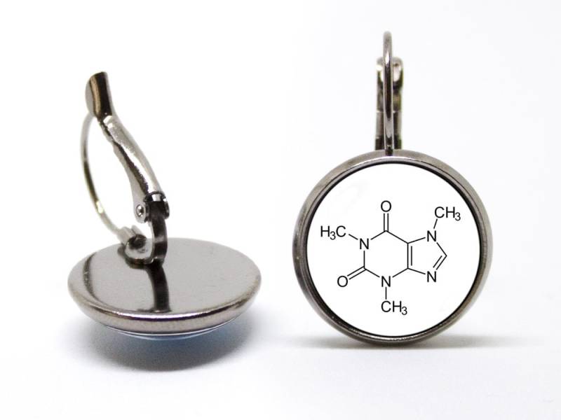 Koffein Molekül Ohrringe Kaffee Addict Geschenk Schmuck Graduierung Chemie Wissenschaft Symbol von WorldOfDream