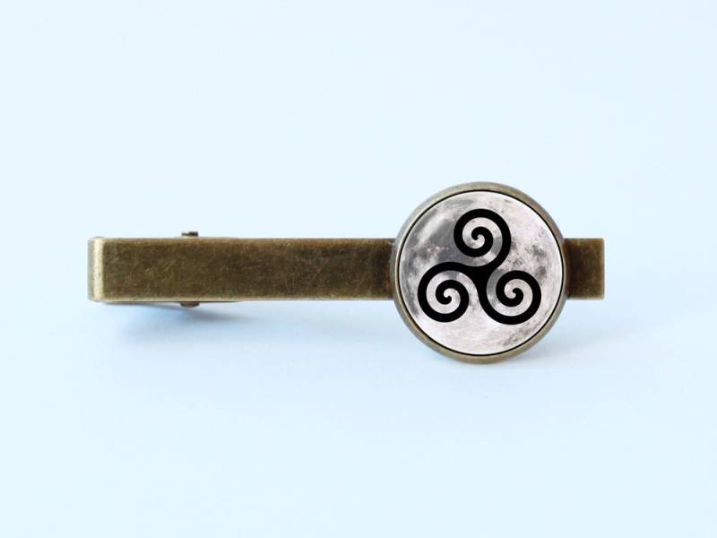 Krawatte Clip Teen Wolf Triskelion Spirale Freund Geschenk Symbol Bar Schmuck Alpha Omega Beta von WorldOfDream
