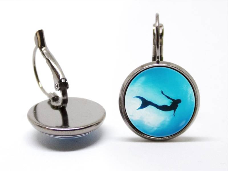 Meerjungfrau Ohrringe Zubehör Schmuck Mermaid Tail Ozean Märchen Kleine Am Meer Aqua von WorldOfDream