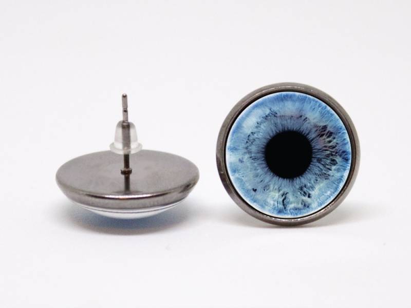 Menschliche Auge Ohrringe Augapfel Eye Schmuck Freundin Geschenk Blau Augen Realistisch Für Mädchen Ohrstecker von WorldOfDream