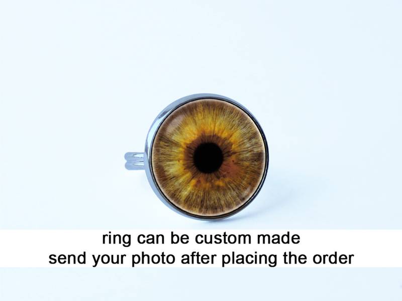 Menschliches Auge Ring Augenschmuck Freundin Geschenk Schmuck Augenring Augapfel Hazel Frauen Augen Braun von WorldOfDream