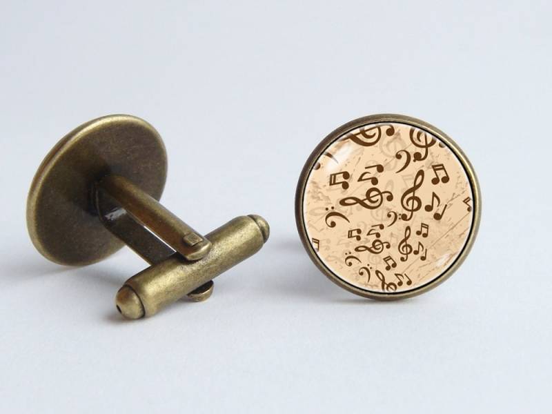 Musiknoten Manschettenknöpfe Musik Geschenk Schmuck Musikliebhaber Für Musiker Treble Schlüssel Bass Notizen von WorldOfDream