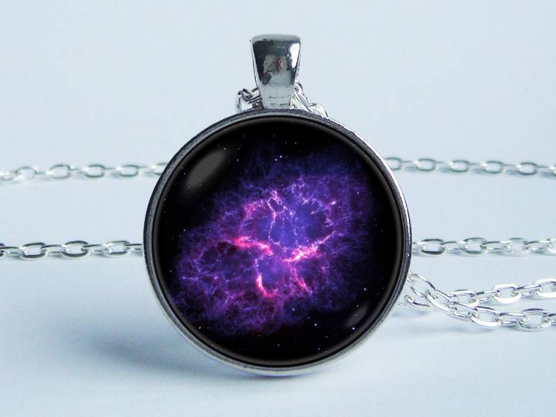 Nebel Halskette Krabbe Anhänger Galaxy Schmuck Kosmos Space Universum Foto Geschenk Unter von WorldOfDream