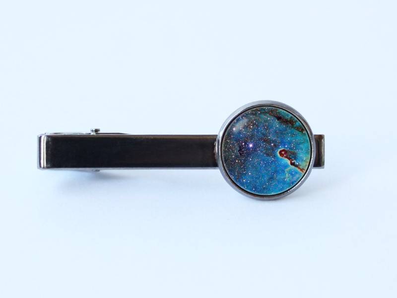 Nebel Krawatte Clip Cosmos Geschenk Schmuck Universum Vater Space Astronomie Galaxy Bar von WorldOfDream