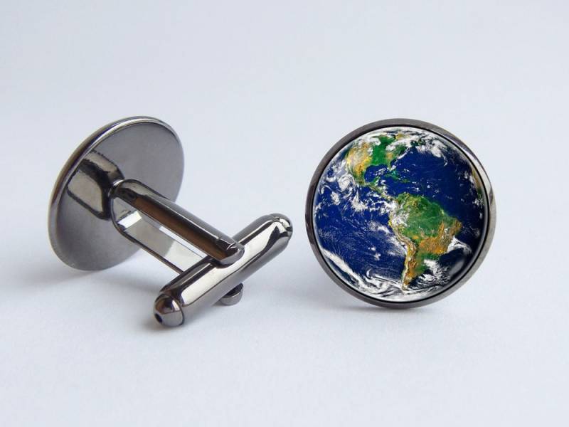 Planet Manschettenknöpfe Erde Universum Mann Geschenk Raum Schmuck Galaxy Blauer von WorldOfDream