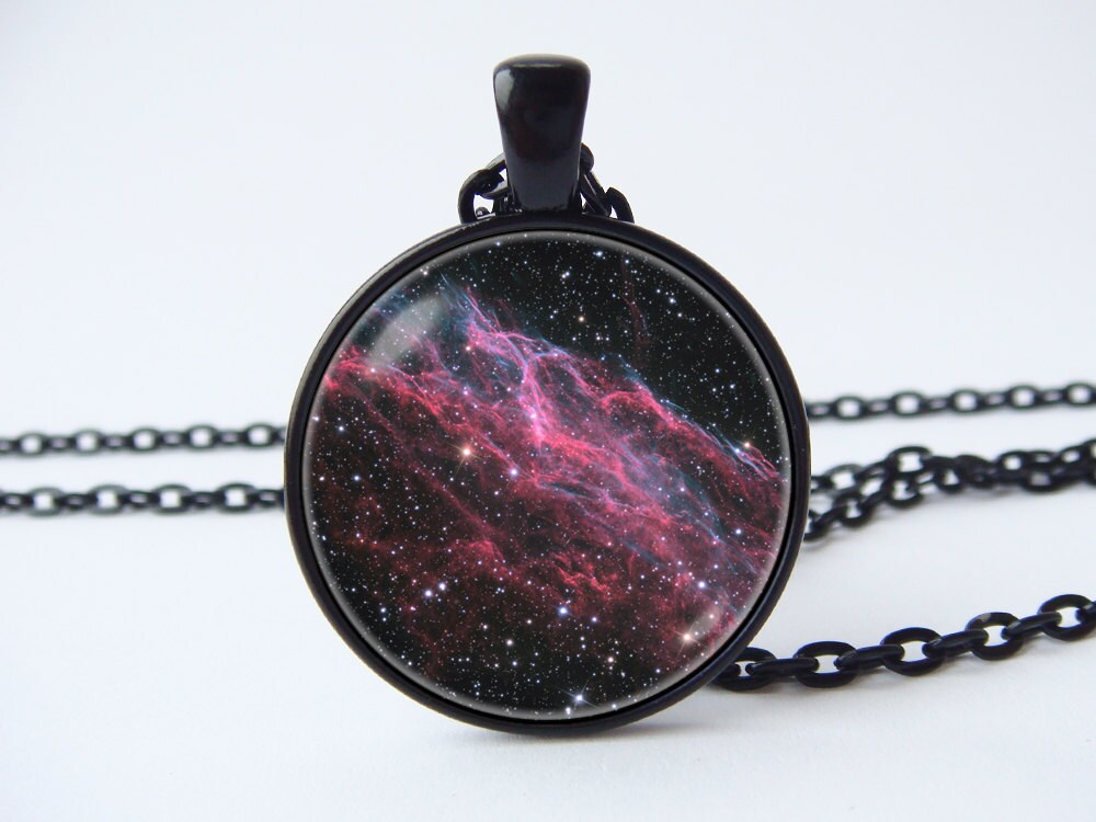 Raum Halskette Nebel Sterne Kosmos Schmuck Anhänger Astronomie Galaxie Space Geschenk Universum von WorldOfDream