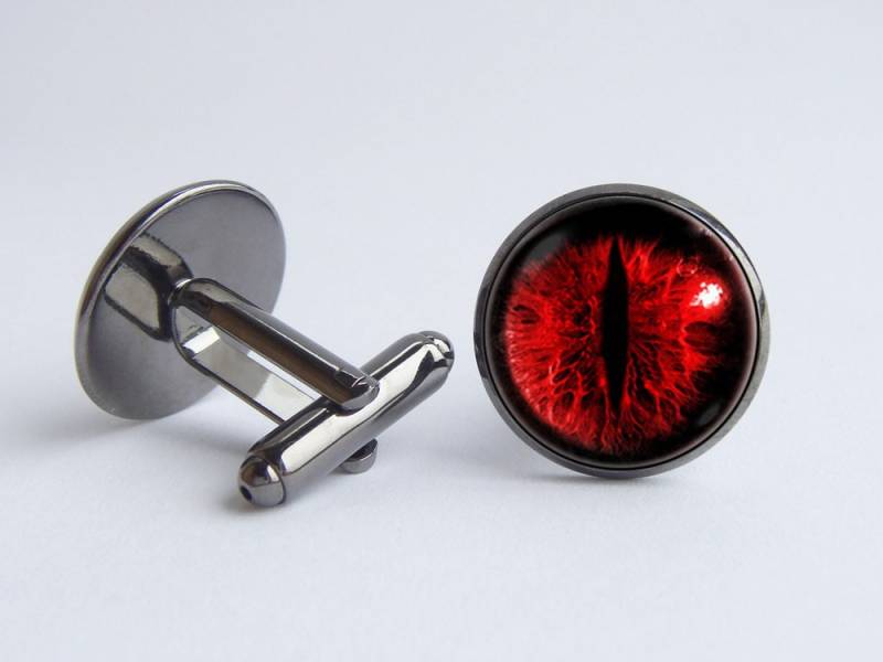 Rotes Auge Manschettenknöpfe Evil Eye Monster Demons Schmuck Männer Fantasy Geschenk von WorldOfDream