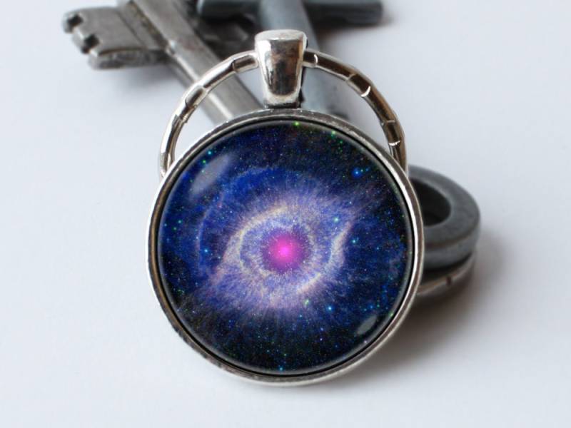 Schlüsselanhänger Nebula Helix Raum Geschenk Galaxy Kosmos Schlüsselring Anhänger Schmuck Geschenkideen Astronomie Juwelen von WorldOfDream