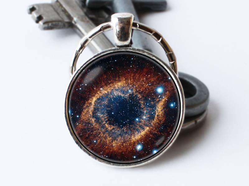 Schlüsselanhänger Nebula Helix Space Schmuck Anhänger Geschenk Astronomie Cosmos von WorldOfDream