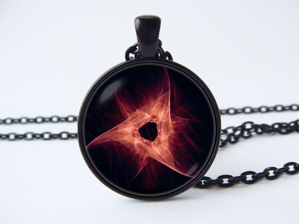 Space Halskette Herrengeschenk Schwarzes Loch Anhänger Universum Kosmos Schmuck Freund Geschenk Galaxy Style Mystic von WorldOfDream