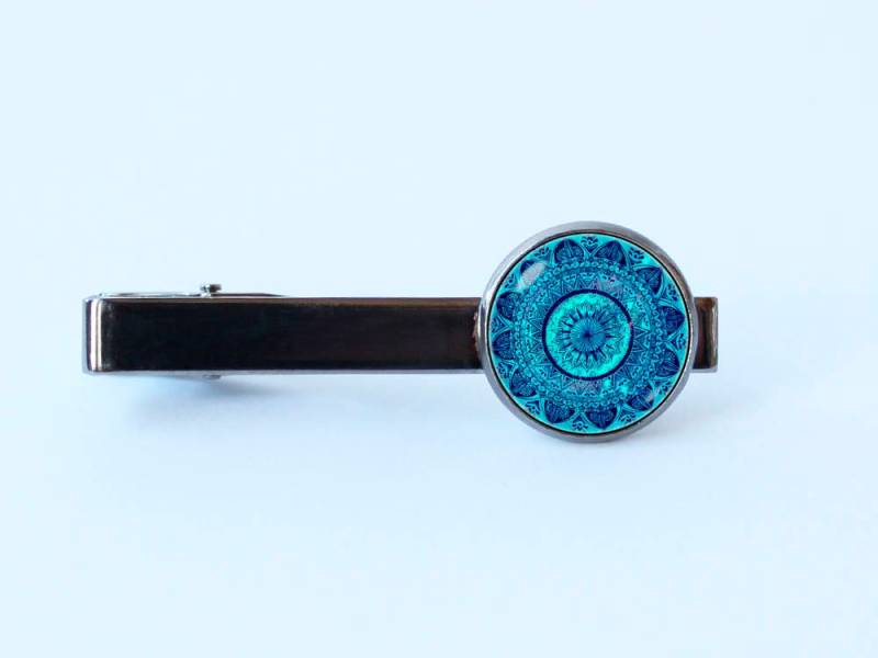 Spirituelle Krawatte Clip Religiöse Geschenk Mandala Schmuck Zen Bar Männer Amulett von WorldOfDream
