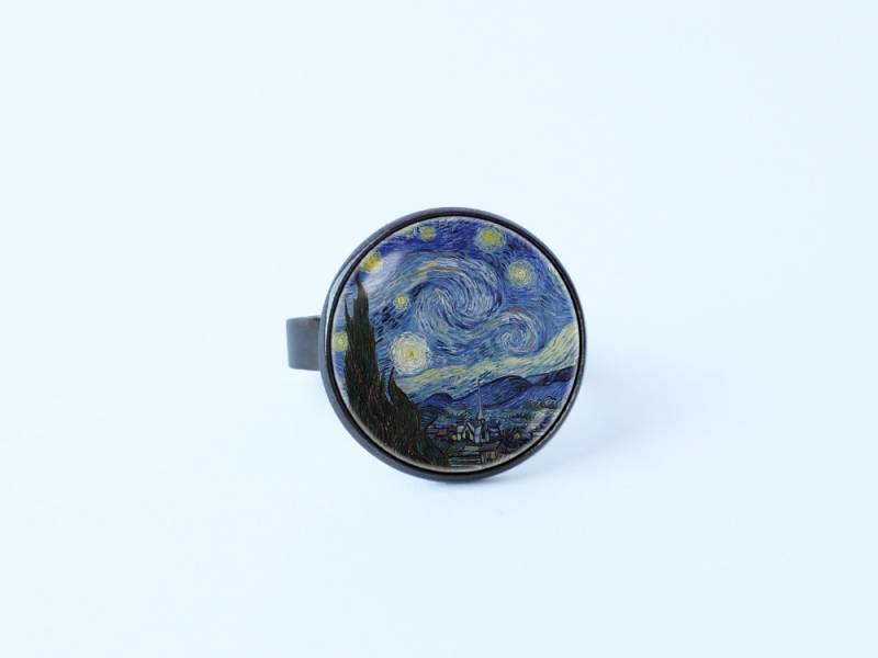 Sternenklare Nacht-Ring Van Gogh Ring Schmuck Freundin Geschenk Art Ring Kunst Starry Night Impressionismus Mädchen von WorldOfDream