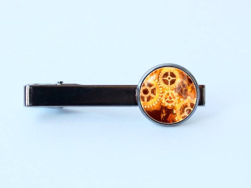 steampunk Krawatte Clip Weihnachten Geschenk Mechanismen Sci Fi Schmuck Punk Bar Zahnräder Einzigartige von WorldOfDream
