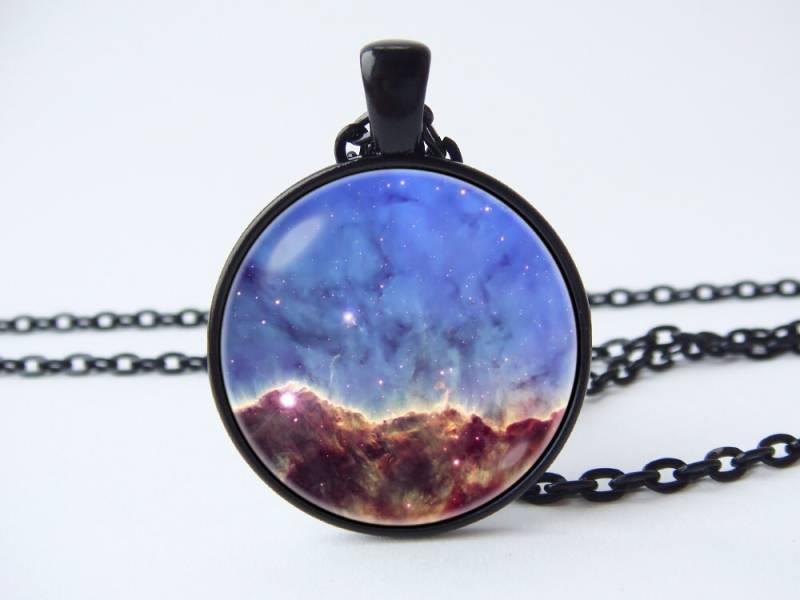 sternennebel Halskette Galaxy Anhänger Universum Geschenk Für Ihn, Den Kosmos von WorldOfDream