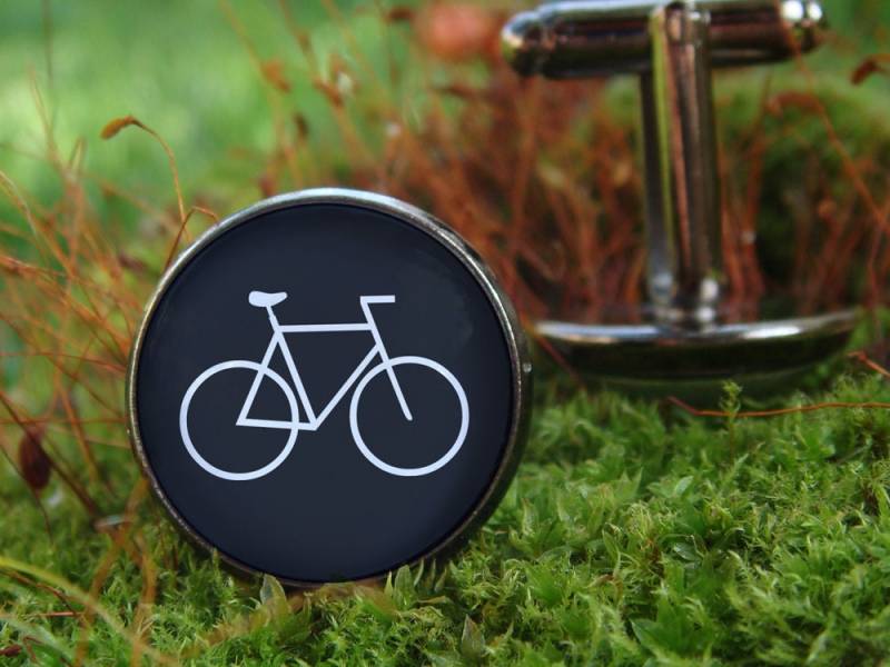 Glühen in Den Dunklen Manschettenknöpfe/Fahrrad Männer Radfahrer Rad Bike Glow Geschenk Für Herren Zubehör von WorldOfGlow