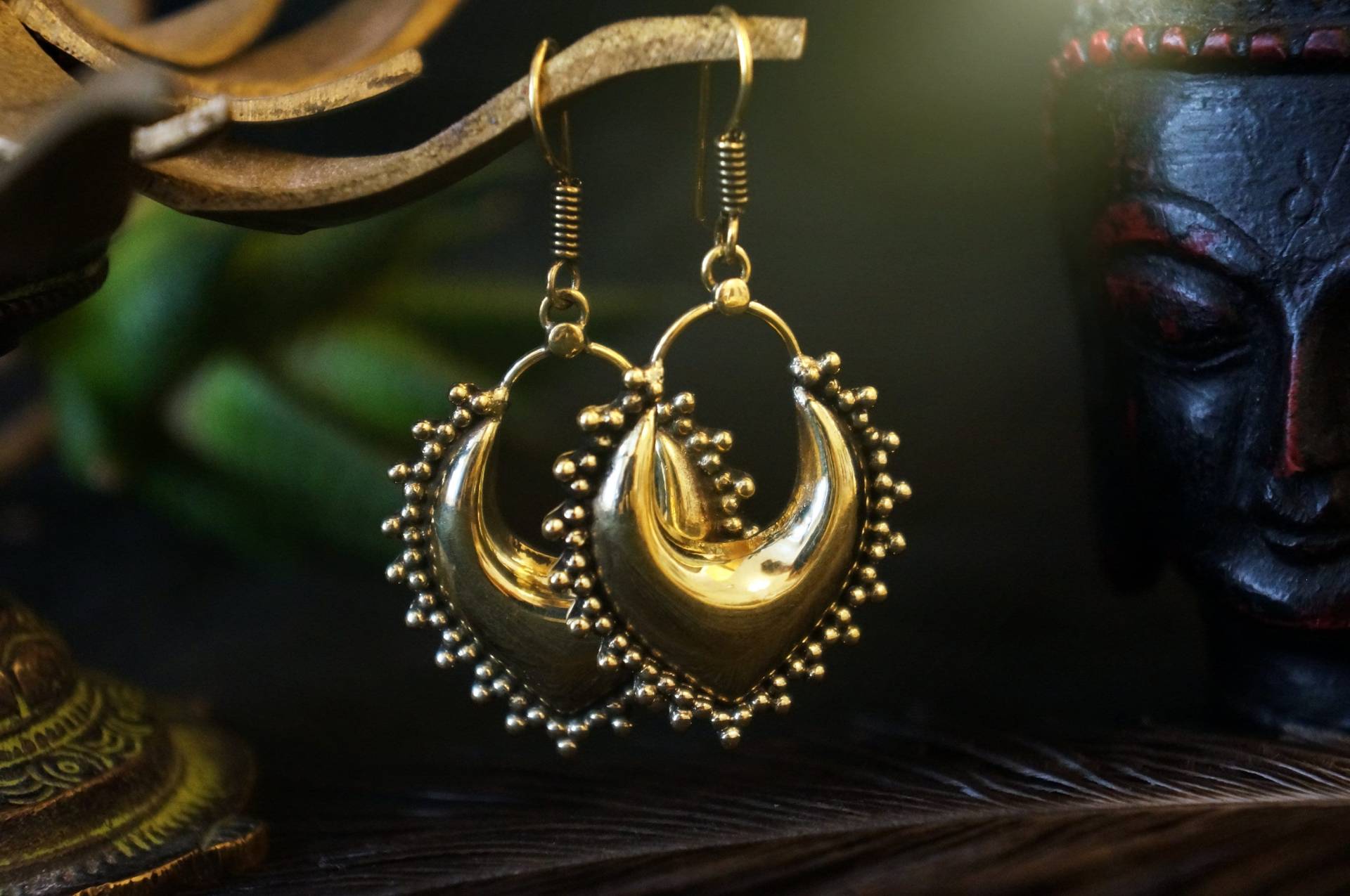 Goldene Tropfenohrringe, Halbmond, Tränen, Messing, Nickelfrei/Bleifrei, Hängeohrringe, Lange Ohrringe, Leicht Mondschmuck, Halbkreis Goldene Tropfenohrringe, Halbmond, Tränen, Messing, Nickelfrei/Bleifrei, Hängeohrringe, Lange Ohrringe, Leicht Mondschmuck, Halbkreis von WorldOfNaiad