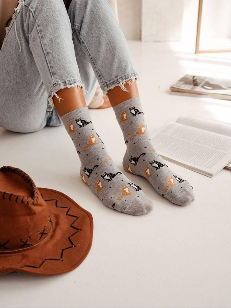 Cat Kitty Frauen Socken, Lustige Verrückte Bunte Geschenkidee, Perfektes Geschenk, Mismatched von WorldOfSocks001