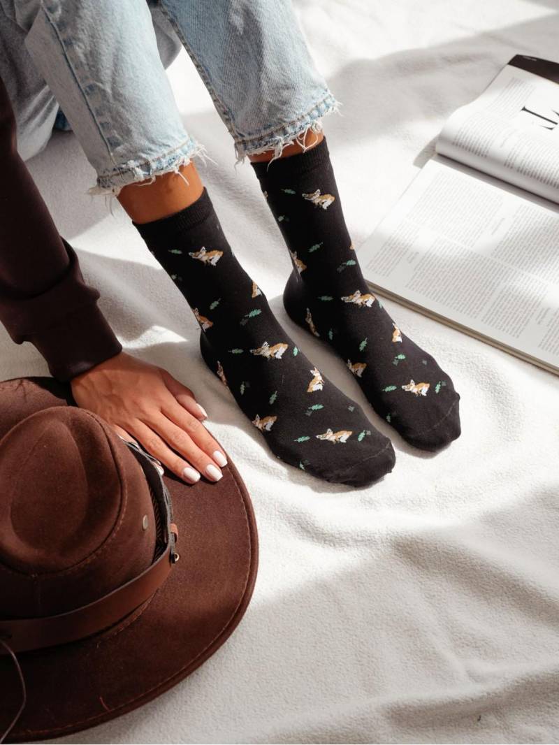 Fox Happy Foxes Frauen Socken, Lustige Verrückte Bunte Geschenkidee, Perfektes Geschenk, Mismatched von WorldOfSocks001