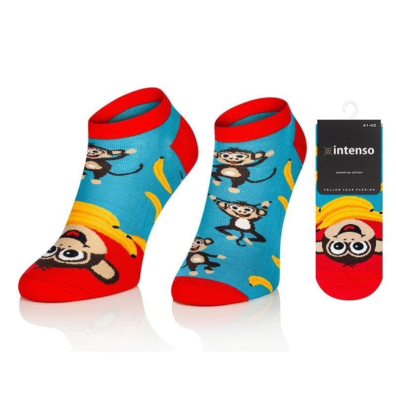 Monkey Banana Happy Men Socken, Lustige Verrückte Bunte Geschenkidee, Perfektes Geschenk, Mismatched von WorldOfSocks001