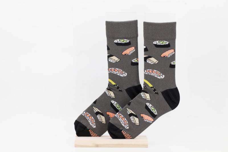 Sushi Master Nigir Maki Sashimi Mann Frauen Socken, Lustige Verrückte Bunte Geschenkidee, Perfektes Geschenk, Mismatched von WorldOfSocks001
