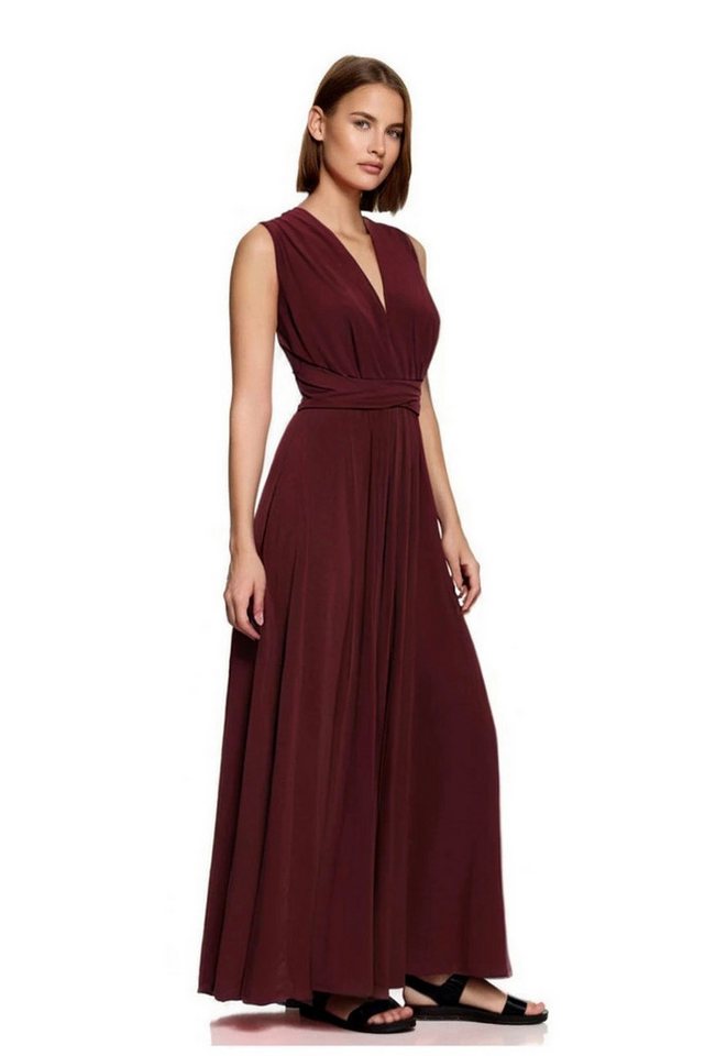 Worldclassca Abendkleid Worldclassca Abendkleid Partykleid Lang mit Schlitz Sommerkleid Maxikleid Cocktailkleid Wickelkleid Elegant Schulterfrei Ärmellos von Worldclassca