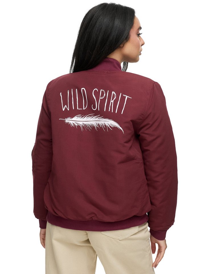 Worldclassca Bomberjacke Worldclassca Bomber Jacke mit Wild Spirit Print Übergangs Freizeit von Worldclassca