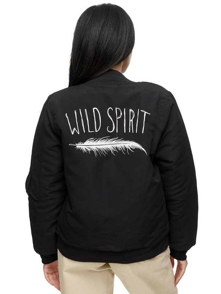 Worldclassca Bomberjacke Worldclassca Bomber Jacke mit Wild Spirit Print Übergangs Freizeit von Worldclassca