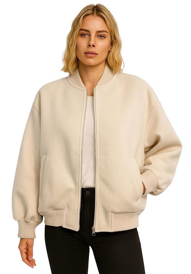 Worldclassca Bomberjacke Worldclassca Bomberjacke Oversize Jacke Übergangsjacke Zipper Blouson Neue Kollektion - Stilvolle und gemütliche Mode für Damen von Worldclassca