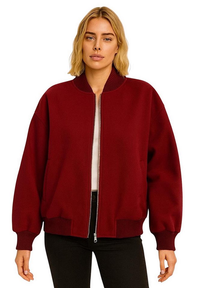Worldclassca Bomberjacke Worldclassca Bomberjacke Oversize Jacke Übergangsjacke Zipper Blouson Neue Kollektion - Stilvolle und gemütliche Mode für Damen von Worldclassca