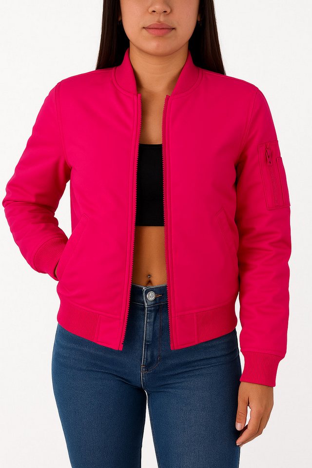 Worldclassca Bomberjacke Worldclassca DAMEN BOMBER JACKE BOMBERJACKE RETRO PILOTEN BIKER von Worldclassca