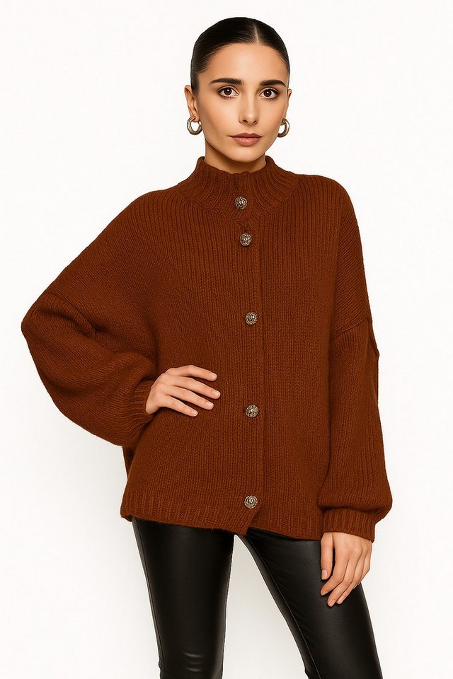 Worldclassca Cardigan WORLDCLASSCA Damen Cardigan Oversize Strickjacke mit Knöpfen Fashion Neue Kollektion - Stilvolle und gemütliche Strickmode für Damen von Worldclassca