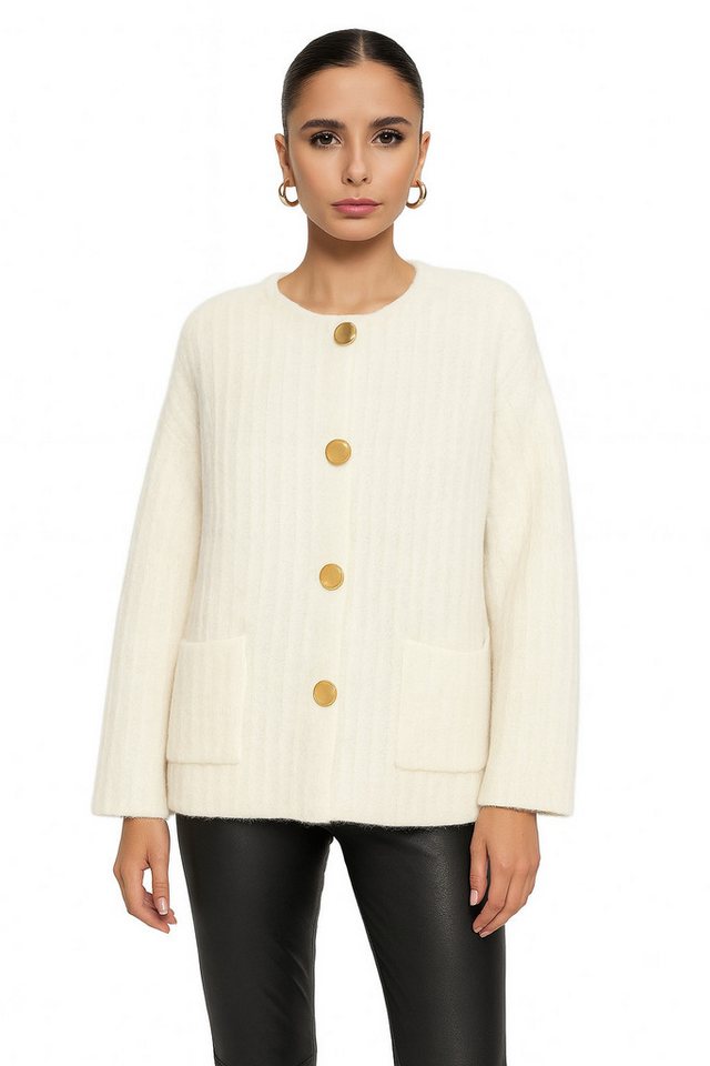 Worldclassca Cardigan WORLDCLASSCA Damen Oversize Cardigan Strickjacke mit Knöpfen Fashion Neue Kollektion - Stilvolle und gemütliche Strickmode für Damen von Worldclassca