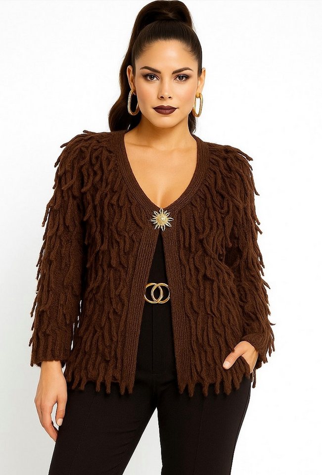 Worldclassca Cardigan WORLDCLASSCA Strickjacke Cardigan Fransen Strickpulllover mit Knopf Neue Kollektion - Stilvolle und gemütliche Strickmode für Damen Worldclassca Cardigan WORLDCLASSCA Strickjacke Cardigan Fransen Strickpulllover mit Knopf Neue Kollektion - Stilvolle und gemütliche Strickmode für Damen von Worldclassca