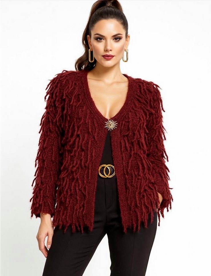 Worldclassca Cardigan WORLDCLASSCA Strickjacke Cardigan Fransen Strickpulllover mit Knopf Neue Kollektion - Stilvolle und gemütliche Strickmode für Damen Worldclassca Cardigan WORLDCLASSCA Strickjacke Cardigan Fransen Strickpulllover mit Knopf Neue Kollektion - Stilvolle und gemütliche Strickmode für Damen von Worldclassca