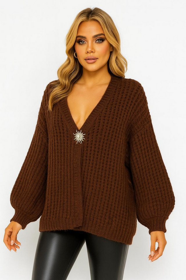 Worldclassca Cardigan WORLDCLASSCA Strickjacke Cardigan Winter Herbst Strickpulllover Knopf Neue Kollektion - Stilvolle und gemütliche Strickmode für Damen von Worldclassca