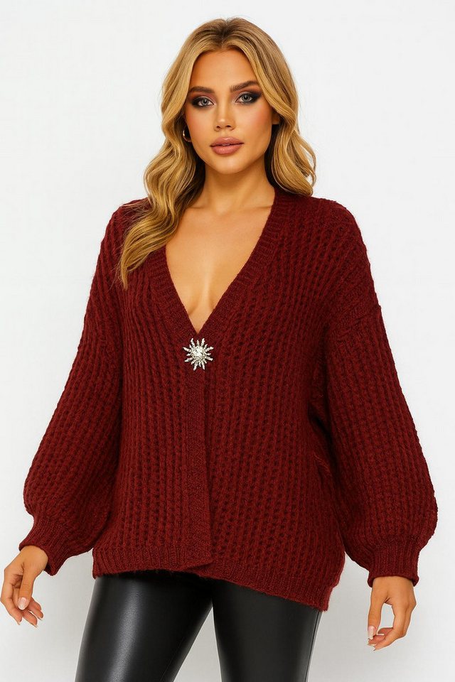 Worldclassca Cardigan WORLDCLASSCA Strickjacke Cardigan Winter Herbst Strickpulllover Knopf Neue Kollektion - Stilvolle und gemütliche Strickmode für Damen von Worldclassca