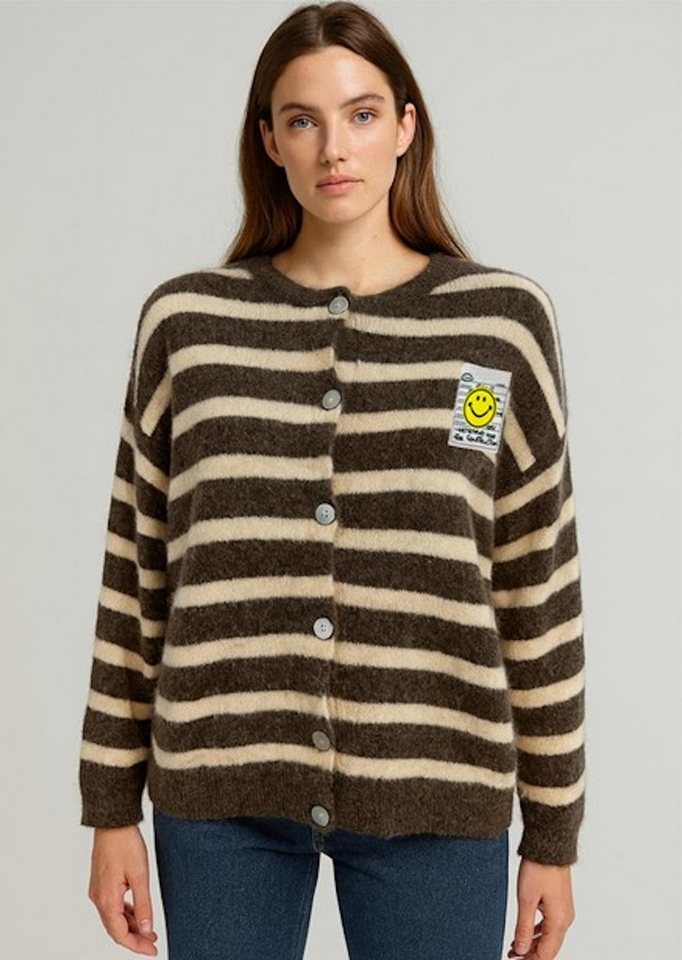 Worldclassca Cardigan WORLDCLASSCA Strickjacke mit Knopf Strickpullover Gestreift Streifen Neue Kollektion - Stilvolle und gemütliche Strickmode für Damen von Worldclassca