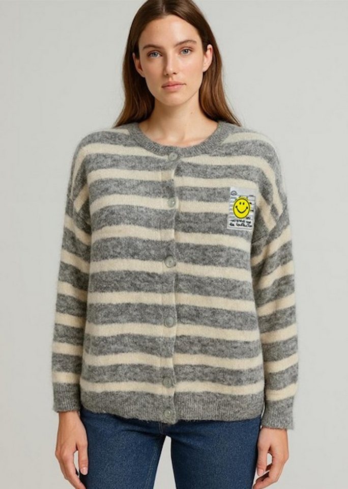 Worldclassca Cardigan WORLDCLASSCA Strickjacke mit Knopf Strickpullover Gestreift Streifen Neue Kollektion - Stilvolle und gemütliche Strickmode für Damen von Worldclassca