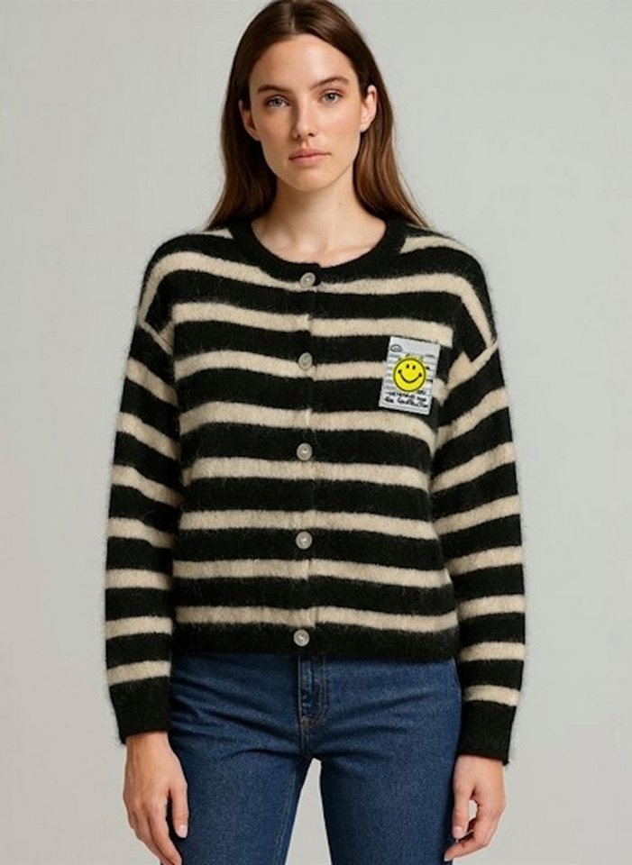 Worldclassca Cardigan WORLDCLASSCA Strickjacke mit Knopf Strickpullover Gestreift Streifen Neue Kollektion - Stilvolle und gemütliche Strickmode für Damen von Worldclassca