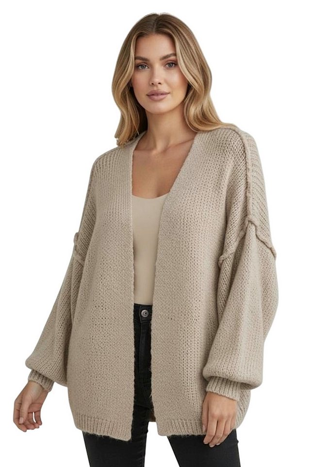 Worldclassca Cardigan Worldclassca Strickjacke Cardigan Uni Open Front Pullover Lang Casual Neue Kollektion - Stilvolle und gemütliche Strickmode für Damen von Worldclassca