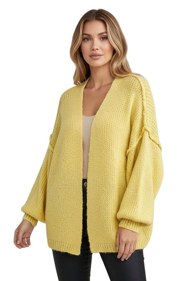 Worldclassca Cardigan Worldclassca Strickjacke Cardigan Uni Open Front Pullover Lang Casual Neue Kollektion - Stilvolle und gemütliche Strickmode für Damen von Worldclassca