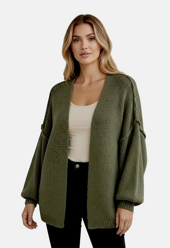 Worldclassca Cardigan Worldclassca Strickjacke Cardigan Uni Open Front Pullover Lang Casual Neue Kollektion - Stilvolle und gemütliche Strickmode für Damen von Worldclassca