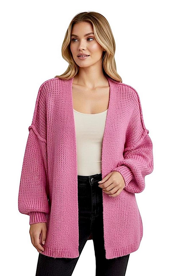 Worldclassca Cardigan Worldclassca Strickjacke Cardigan Uni Open Front Pullover Lang Casual Neue Kollektion - Stilvolle und gemütliche Strickmode für Damen von Worldclassca
