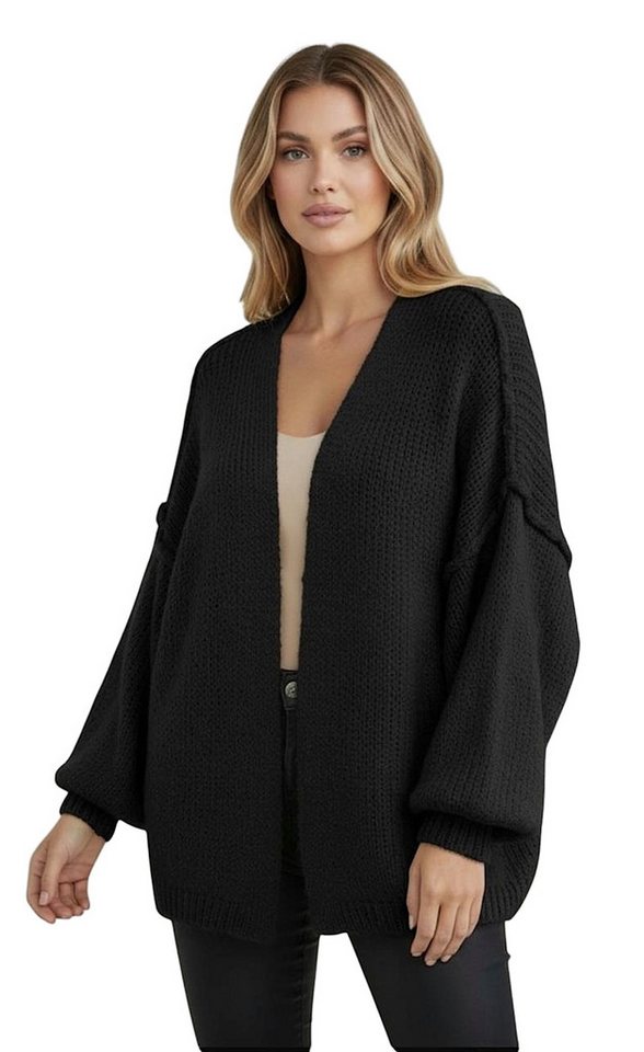 Worldclassca Cardigan Worldclassca Strickjacke Cardigan Uni Open Front Pullover Lang Casual Neue Kollektion - Stilvolle und gemütliche Strickmode für Damen von Worldclassca