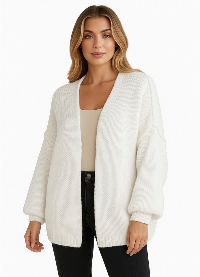 Worldclassca Cardigan Worldclassca Strickjacke Cardigan Uni Open Front Pullover Lang Casual Neue Kollektion - Stilvolle und gemütliche Strickmode für Damen von Worldclassca