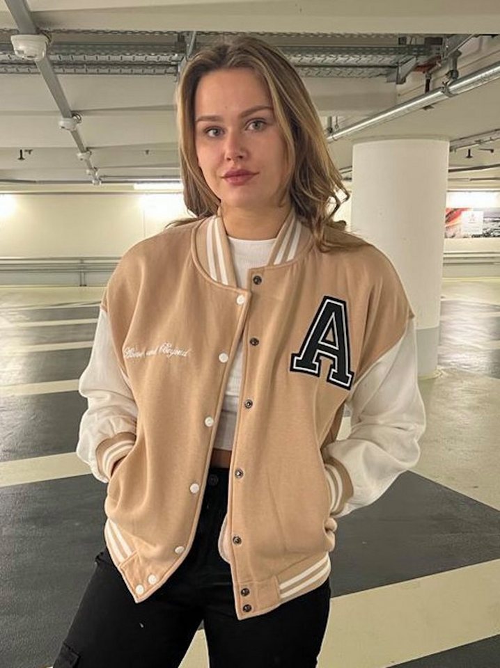 Worldclassca Collegejacke Worldclassca Collegejacke Aufnähern Sweatjacke Übergangsjacke School von Worldclassca