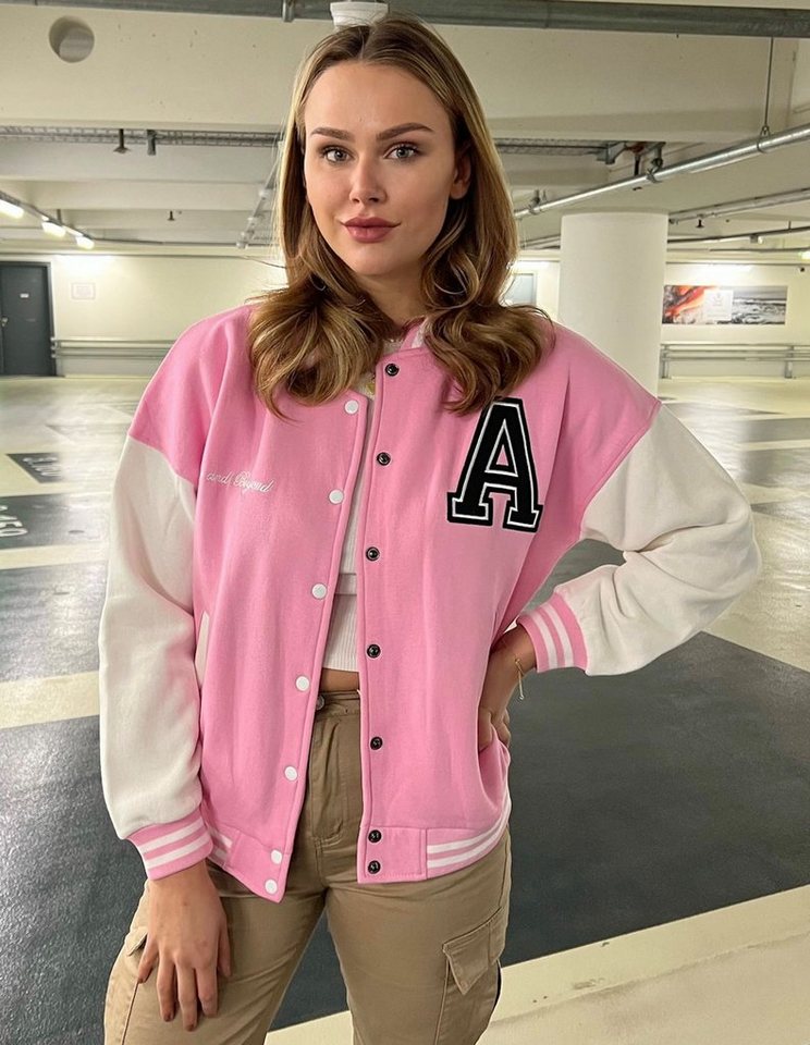 Worldclassca Collegejacke Worldclassca Collegejacke Aufnähern Sweatjacke Übergangsjacke School von Worldclassca
