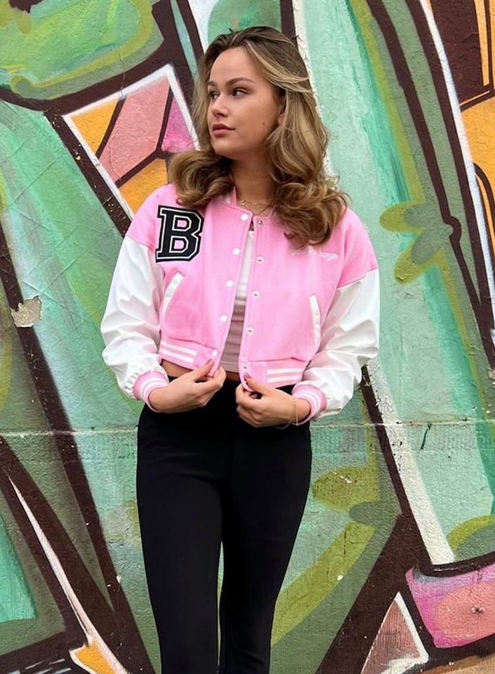 Worldclassca Collegejacke Worldclassca Damen Crop Collegejacke Übergangsjacke Bomberjacke von Worldclassca